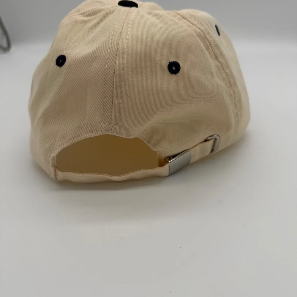 Put It On My Fiance's Tab Baseball Cap Tan Navy Blue Adjustable Dad Hat